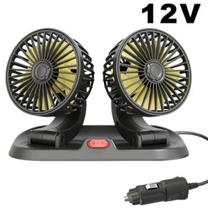 3 Đầu 360 ° Quạt Ô Tô Có Thể Điều Chỉnh USB/12V/24V Làm Mát Điện Không Tiếng Ồn Cho Bảng Điều Khiển Xe RV Xe Tải SUV - Quạt Làm Mát 2 Tốc Độ