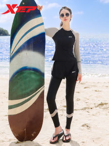 XTEP | New Long Sleeve Long Pants Modest Separate Slimming Tummy Cover Swimming Suit