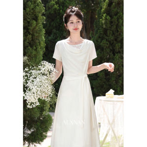 Đầm Maxi Không T Tay Phong Cách Pháp Eo Thon Mới Hè