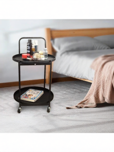 Portable Metal Side Table Trolley