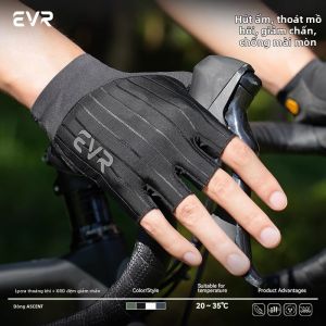 evr | Găng Tay Đạp Xe Hơi Thở Chống Sốc Ngón Tay Ngắn