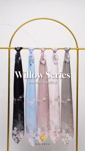 𝐃𝐀𝐅𝐀𝐍𝐘𝐀 - Willow Series Jilbab Motif Underwater Kerudung Segi Empat Hijab Scarf bahan Voal Laser Cut