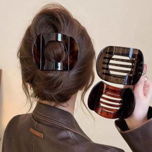 🔥Flat Hair Claw Clip Non-slip Leopard Hairpin Arc Shaped Hair Barrettes for Women LovelylifeFu👍