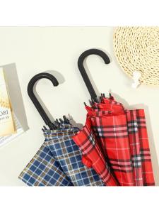 MOLORE | Classic Grid Auto Open Straight Stick Umbrella with Hook