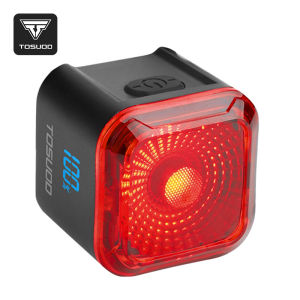 TOSUOD Smart Brake Sensing Bicycle Rear Light Auto On Off USB Rechargeable Long Endurance MTB Road Cycling Safety Taillight