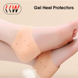 CCW 1Pair Gel Heel Protectors Breathable Silicone Heel Cushion Cups Heel Spur Relief Foot Sleeve for Heel Pain