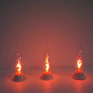 C7 เปลวไฟหลอดไฟ LED E12 ฐาน 120V 0.8W UL/CE ได้รับการรับรองหลอดไฟ Edison สําหรับต้นคริสต์มาส โคมระย้า & Cafe Lighting Decor