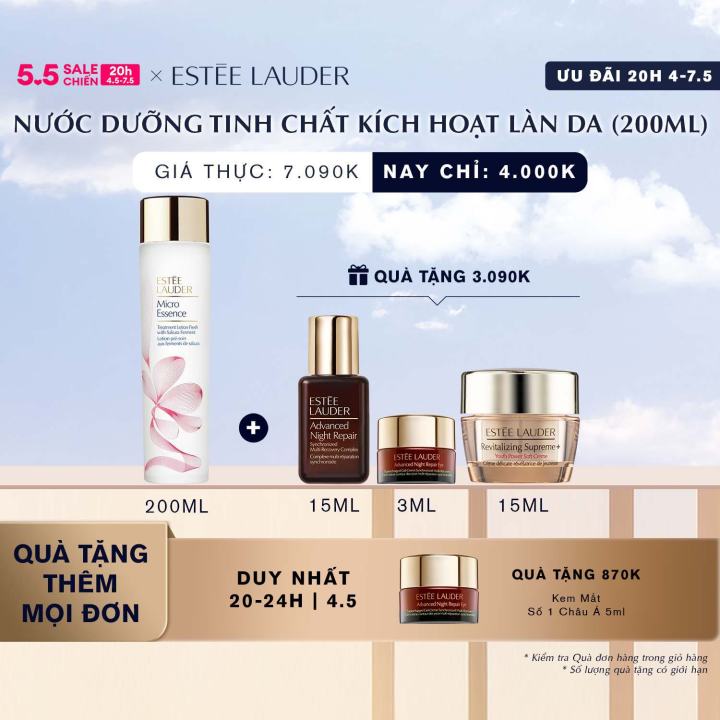 Nước dưỡng tinh chất Estee Lauder Micro Essence Treatment Lotion Fresh with Sakura Ferment-Essence Lotion 200ml