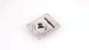 RYSJM | 1 2 4 pcs Stainless Steel 316 Locking Pull Ring Recessed Pull Handle 65x55mm Locker Flush Lift Ring for Marine Boatn Yacht