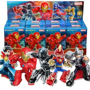 Keeppley Avengers อาคารบล็อกของเล่น Iron Man Spider-Man กัปตันอเมริกาอะนิเมะการ์ตูนประกอบชุดบล็อกของเล่นเด็กของขวัญ