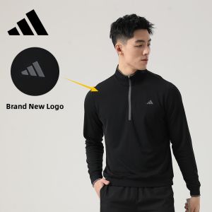 adidas | Breathable Semi-Zipper Quick-Dry Sport T-Shirt