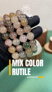 Kaktus Crystal Mix Colour Rutile Crystal Bracelet 12MM+