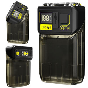 LED+COB Mini Keychain Flashlight 380LM Portable Mini Torch 6 Light Modes Pocket Camping Light for Camping Hiking Running