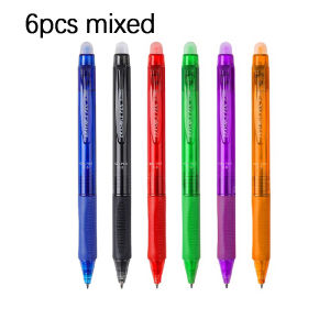 6pcs/set Retractable Erasable Gel Pen 0.5mm Multicolor Ink Magic Gel Pens Washable Handle School Office Writing Supplies