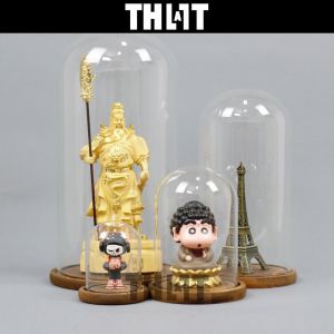 ครอบแก้วกลมใสพร้อมฐานหลายขนาด Glassdome ตู้ครอบพระ โชว์สินค้า Thatisall
