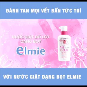 [HCM][Chính Hãng] Chai nước giặt quần áo đồ lót dành cho phụ nữ Elmie - Chai 80ml - Dạng dung dịch (Hàng Nội Địa Nhật Bản) (ELDW-702W)