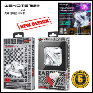 WEKOME WK DESIGN TWS-V51 V51 Earphone Gaming Bluetooth 5.1 Tws Truly Wireless Earbuds Visible Tech Music Stereo Headset