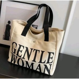 Tote Bag GW Premium Tas Jinjing Resleting Wanita untuk Belanja Kuliah Sekolah Muat Laptop