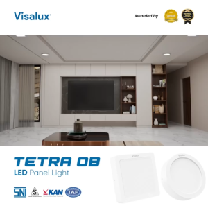 Visalux Tetra LED Panel Light Outbow Bundling Paket 4 pcs Lampu Plafon Rumah Downlight 12W Round 6 Inch 3000K/4000K/6500K