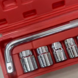 10PCS Metric 1/2 Inch Drive 6-Point Standard 8-24mm Socket and L-type Wrench Set Car Repair Household Maintenance Combination Toolbox