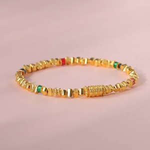 Chow Sang Sang 周生生 999.9 24K Pure Gold Cultural Blessings Bracelet for Women 15cm 95653B Price-by-Weight 11.6g Gold