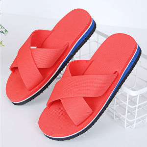 ฤดูร้อนรองเท้าแตะบ้านพื้นโฟมกันลื่นหนาสําหรับผู้ชายน้ําหนักเบาใช้ในร่มและกลางแจ้ง