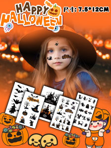 Halloween Halloween Color Tattoo Sticker Witch Bat Waterproof Kids Creative Stickers Face Arm Hand Back