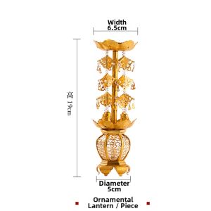 HENANSHENGZHONG | Japanese Gilded Rosary Lantern Hanging Buddha Shrine Decoration