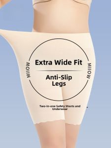 Miiow | Plus Size Womens Safety Pants High Waist Short Tights Anti Wear Leggings Prevent Exposure Bottoms And Underwear Combination