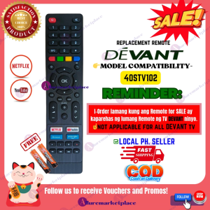 Devant Smart TV Remote Replacement MODEL 40STV102 STV-SERIES 32-55STV102 DEVANT Smart TV REMOTE Devant TV Remote