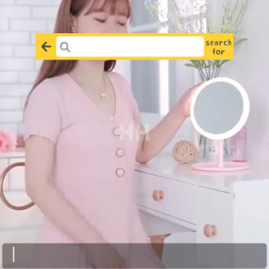 Ready Stock LED USB Rechargeable Rotatable Three Light Mode Plastic Pink White Dressing Makeup Mirror with Light Beauty Cosmetic Girls Desk Table Lamp Storage Tray