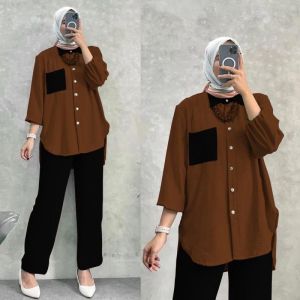 [Limited Edition] Allena One Set Premium//Setelan Azzura One Set Crinkle