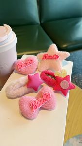 Pink Hair Clip 🎀 粉色Barbie发夹 Klip Rambut Comel Korea Riben Hati Bintang Berbulu Gaya Manis Cute Hair Pin Hair Accessories