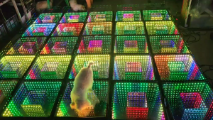 3D Interactive LED Stage Light Infinity Visual Dance Floor System -1PC 50X50CM