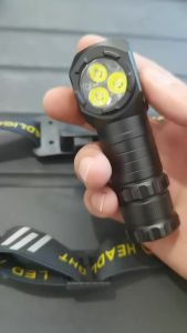 ESMARTER | ESMARTER 3LED Mini Headlamp Powerful 3000LM Waterproof Flashlight Rechargeable 18350 Battery Head Torch Camping Fishing Lanterns