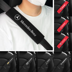 ACEKOGO 2 Pack Universal Car Seatbelt Shoulder Pads - Black and Red Soft Cotton Non-Slip & Breathable for Shoulder Protection & Comfort