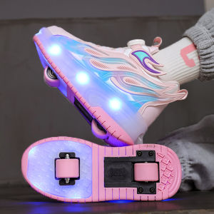MLZH | Deformable 4-Wheel Kids Roller Shoes