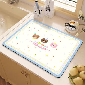 Cartoon Quick Absorbent Silicon Dendroid Kitchen Dining Mat Double Sided Non Slip Bar Counter Cleaning Pad Modern Simplicity