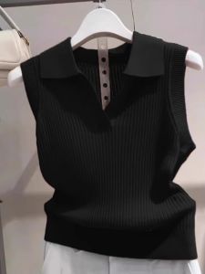 Loowmane | Slimming Short Sleeve Knit Vest Summer Wear