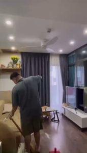 QUẠT TRẦN 3 CÁNH SIÊU ĐẸP DÀNH CHO CHUNG CƯ TRẦN THẤP ( Cao từ 2.45m trở lên ) - HIỆN ĐẠI - ĐỘNG CƠ DC 6 TỐC ĐỘ MÁT ...