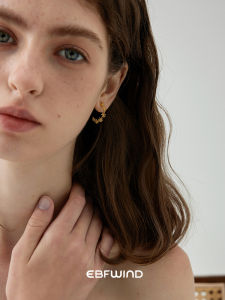 Elegant Mini Metal Flower C-Shape Hoops Earrings Face Slimming Versatile Fashion Jewelry for Women EBFWIND Korean Style