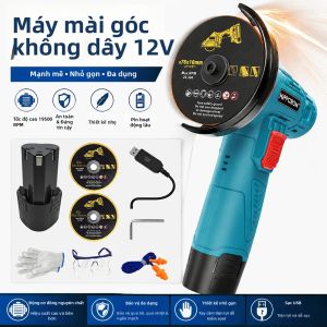 Máy Mài Góc Không Dây HIPPCRON 19500 Vòng/phút Mini Cầm Tay Dùng Để Đánh Bóng Và Cắt Kim Cương Kèm Pin Lithium 12V Dành Cho Việc Tự Làm (DIY)