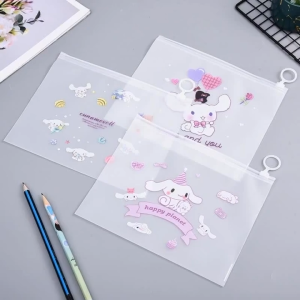 Cartoon zipper bag information bag stationery bag pen bag