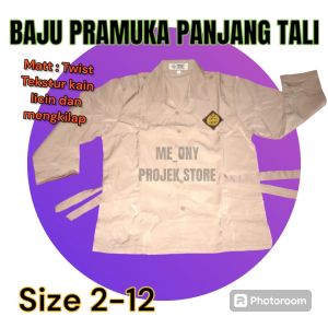 Baju Pramuka Panjang Tali Kain Licin dan Mengkilap