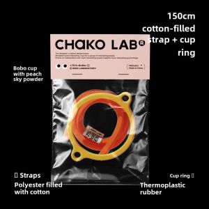 Portable Chako Lab Bobo Cup Accessories Silicone Straw Handle Carrier Straw Lid Multi Color Available for On-The-Go Use