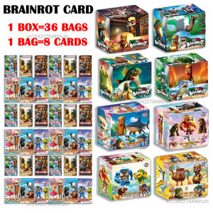 36-1 Bags Blind Box Card Brainrot Card Tun Tung Sahur Tralalelo Tralala Shark Collectible Card Game For Children Trading Cards