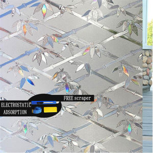 Window Privacy Film 3D Bamboo Glass Tints Film Vinyl Decorative Glass Window Sticker Anti UV Removable Sticker