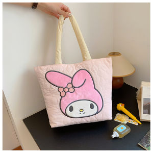 Sanrio Authentic down Cloth Handbag Womens Lightweight and Large Capacity Shoulder Bag Work Work Clothing Lunch Box Bag Shopping Bag