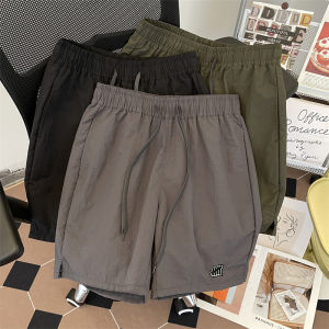 Summer Thin Quick Dry Sports Shorts Mens Retro Simple Loose Casual Drawstring Wide Leg Five-Quarter Pants Youth Fashion