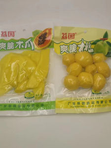 Liyuan Shuang Sour Crisp Peach Mango Papaya 115g Vacuum Packed Guangdong Style Snacks for Office Leisure Sweet Dried Fruits